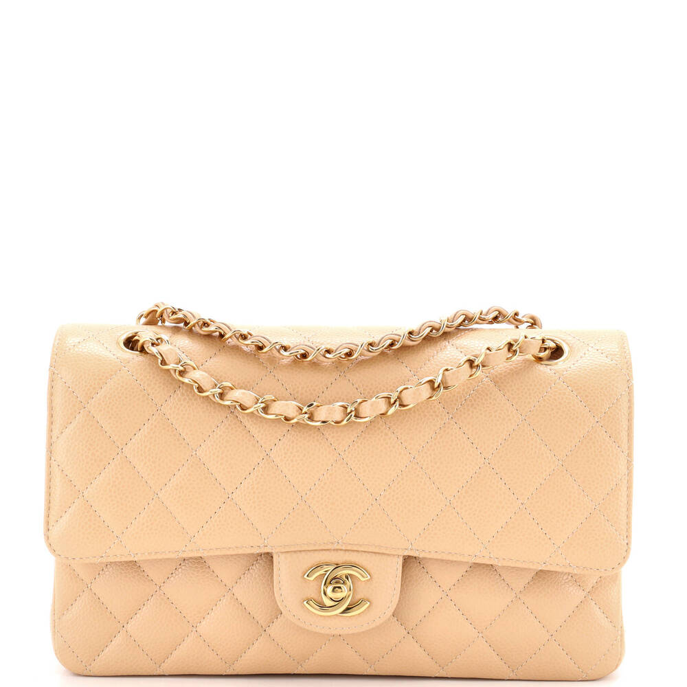 Chanel Medium Classic Double Flap Bag Quilted Caviar